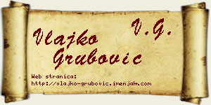 Vlajko Grubović vizit kartica